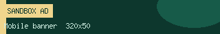 Compact banner sandbox ad preview